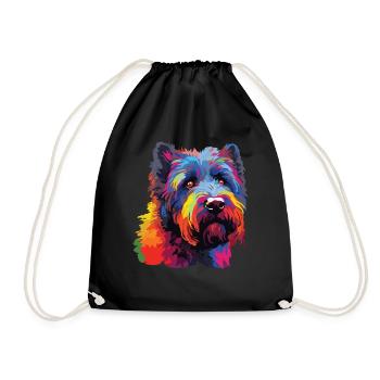 Aquarelles Colorées Bouvier des Flandres - Sac de sport léger - noir - Devant
