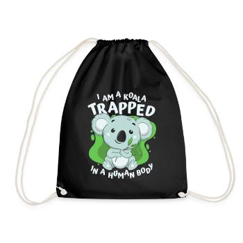 I'm A Koala Trapped In A Human Body Koalabear - Drawstring Bag - black - Front
