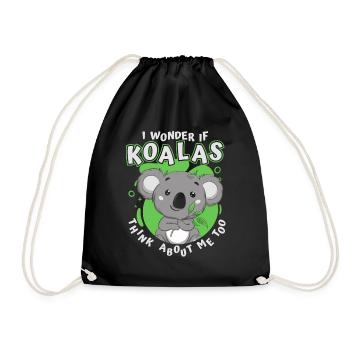 Think About Me Too Koalabear Eucalyptus Lover - Drawstring Bag - black - Front