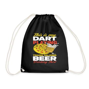 Dart Bier Sport Hobby - Turnbeutel - Schwarz - Vorne