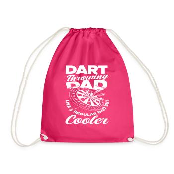 Dart Dad - Drawstring Bag - fuchsia - Front