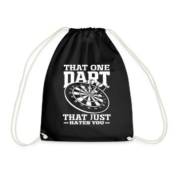 Funny Dart Dartboard - Drawstring Bag - black - Front