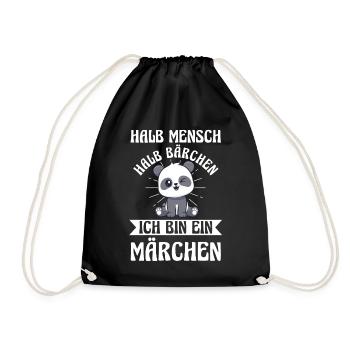 Mi-humain, mi-ours - Sac de sport léger - noir - Devant