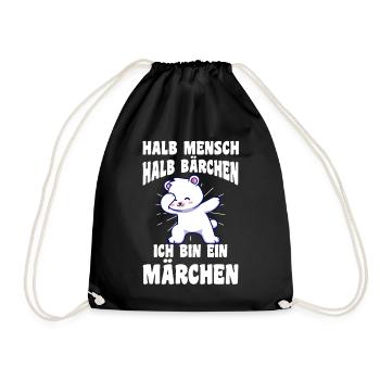 Mi-humain, mi-ours - Sac de sport léger - noir - Devant
