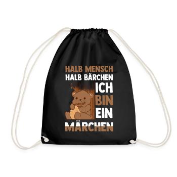Mi-humain, mi-ours - Sac de sport léger - noir - Devant