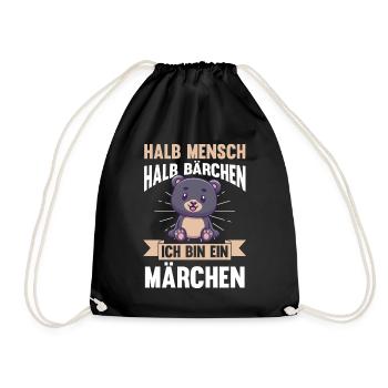 Mi-humain, mi-ours - Sac de sport léger - noir - Devant