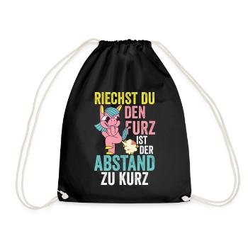 Riechst Du Den Furz Ist Der Abstand Zu Kurz - Turnbeutel - Schwarz - Vorne