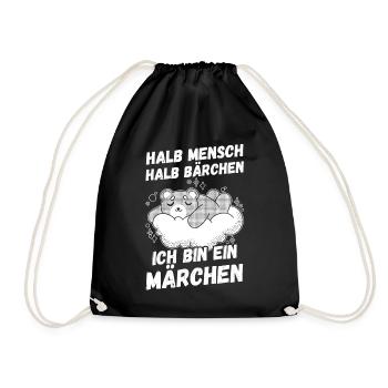 Mi-humain, mi-ours - Sac de sport léger - noir - Devant