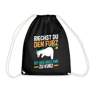 Riechst Du Den Furz Ist Der Abstand Zu Kurz - Turnbeutel - Schwarz - Vorne