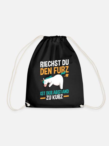 Riechst Du Den Furz Ist Der Abstand Zu Kurz - Turnbeutel - Schwarz