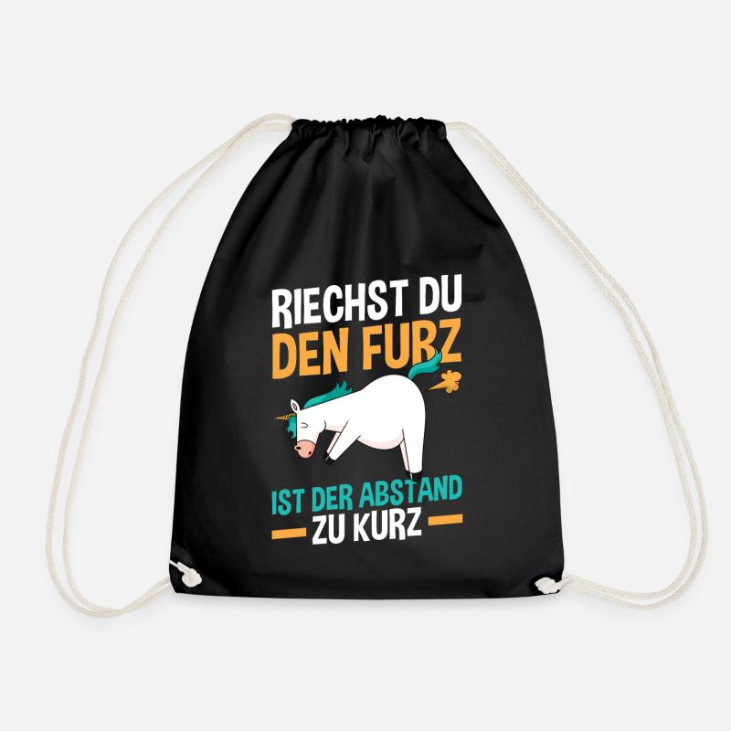 Riechst Du Den Furz Ist Der Abstand Zu Kurz - Turnbeutel - Schwarz