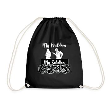 Conchas amant mon problème ma solution pictogramme maman - Sac de sport léger - noir - Devant