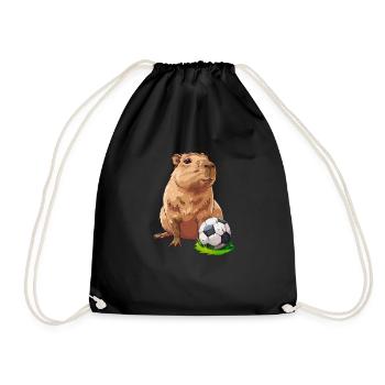 Capybara soccer - Turnbeutel - Schwarz - Vorne