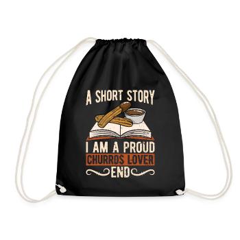 Amateur de churros Une histoire courte Je suis un fabricant de churros - Sac de sport léger - noir - Devant