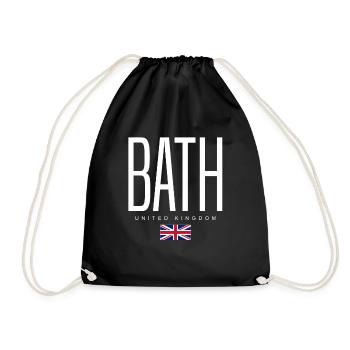 Bath, United Kingdom - Drawstring Bag - black - Front