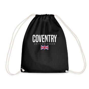Coventry, United Kingdom - Drawstring Bag - black - Front