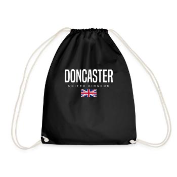 Doncaster, United Kingdom - Drawstring Bag - black - Front