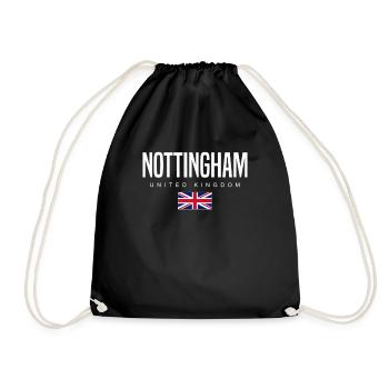 Nottingham England Großbritannien - Turnbeutel - Schwarz - Vorne