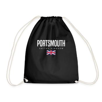 Portsmouth England Großbritannien - Turnbeutel - Schwarz - Vorne