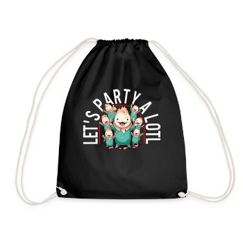 Axolotl Chemise Enfant Chemise De Fête Axolotl Jeu de mots Animal - Sac de sport léger - noir - Devant