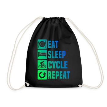 Road Cycling Road Cycling Road Cyclist Road Bike - Drawstring Bag - black - Front