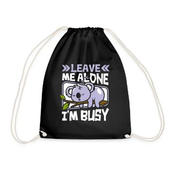 Laisse-moi tranquille, je suis occupé Koalabear Eucalyptus - Sac de sport léger - noir - Devant