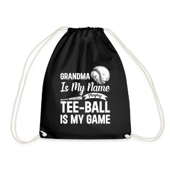 Grand-mère, c’est mon nom qui joue Le tee-ball est mon jeu - Sac de sport léger - noir - Devant