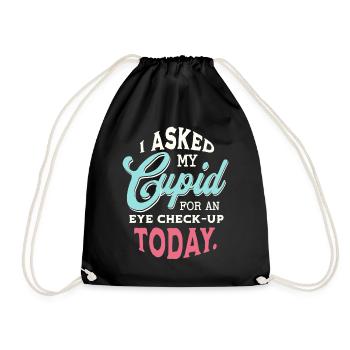 Funny Stupid Cupid Single Anti Valentines Day - Turnbeutel - Schwarz - Vorne