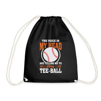 La voix dans ma tête me dit de jouer du Tee ba - Sac de sport léger - noir - Devant