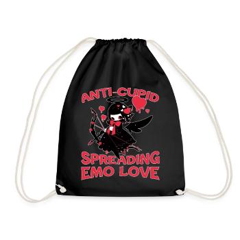 Anti Cupid Spreading Emo Love Gothic Cupid Creepy - Turnbeutel - Schwarz - Vorne