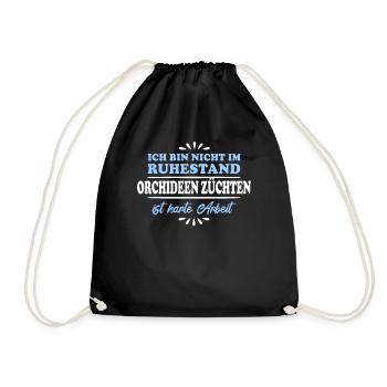 Retirement Pensioner Pensioner Orchid Grower - Drawstring Bag - black - Front