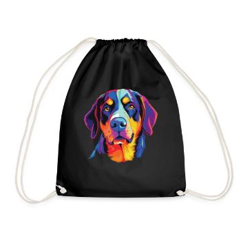 Aquarelle Colorée Grand Suisse - Sac de sport léger - noir - Devant