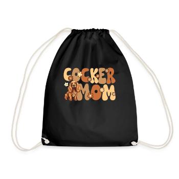 Cocker Épagneul Groovy Cocker Maman - Sac de sport léger - noir - Devant