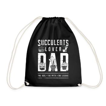 Succulents Lover Dad The Idol The Myth Gardener - Drawstring Bag - black - Front