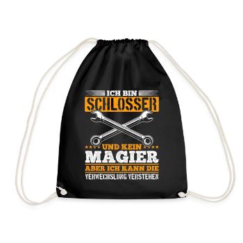 I'm a locksmith and not a magician - Drawstring Bag - black - Front