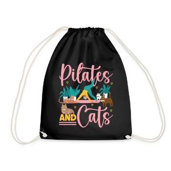 Instructeur de Pilates Enseignant Chat - Sac de sport léger - noir - Devant