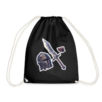 RPG Items Sword Helmet RPG Shirt - Drawstring Bag - black - Front