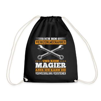 I'm a toolmaker and not a magician - Drawstring Bag - black - Front