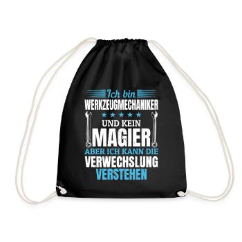 I'm a toolmaker and not a magician - Drawstring Bag - black - Front