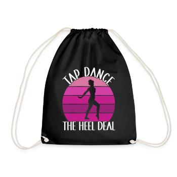 Tap Dance Tap Dancer - Drawstring Bag - black - Front
