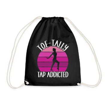 Tap Dance Tap Dancer - Drawstring Bag - black - Front