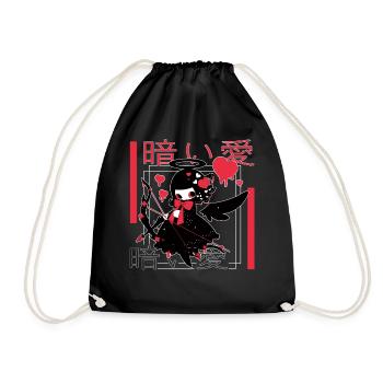 Goth Cupid Harajuku Emo Japanese Punk Aesthetic - Turnbeutel - Schwarz - Vorne