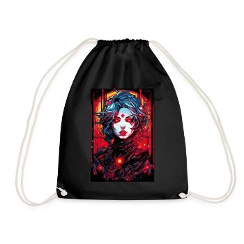Cyber Goth Gothcore Anime Stained Glass Artist - Turnbeutel - Schwarz - Vorne