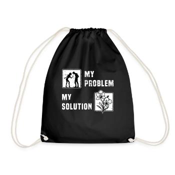 Amoureux des orchidées Mon problème Mon pictogramme Papa Maman - Sac de sport léger - noir - Devant
