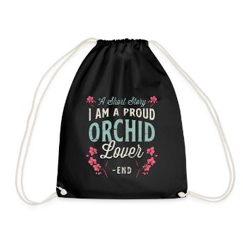Amateur d’orchidées Une histoire courte Je suis un fier jardinier - Sac de sport léger - noir - Devant