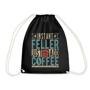 Instant Feller einfach Kaffee hinzufügen - Turnbeutel - Schwarz - Vorne