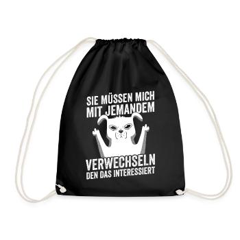 Lustige Sprüche Arbeitskollegen Bürohumor - Turnbeutel - Schwarz - Vorne