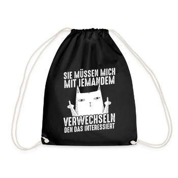 Lustige Sprüche Arbeitskollegen Bürohumor - Turnbeutel - Schwarz - Vorne