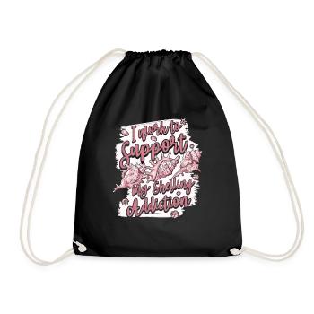 Travailler pour soutenir la dépendance aux bombardements Coquillage Coquillage - Sac de sport léger - noir - Devant