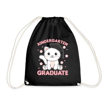 Kids Kindergarten graduate Katze Graduation - Turnbeutel - Schwarz - Vorne